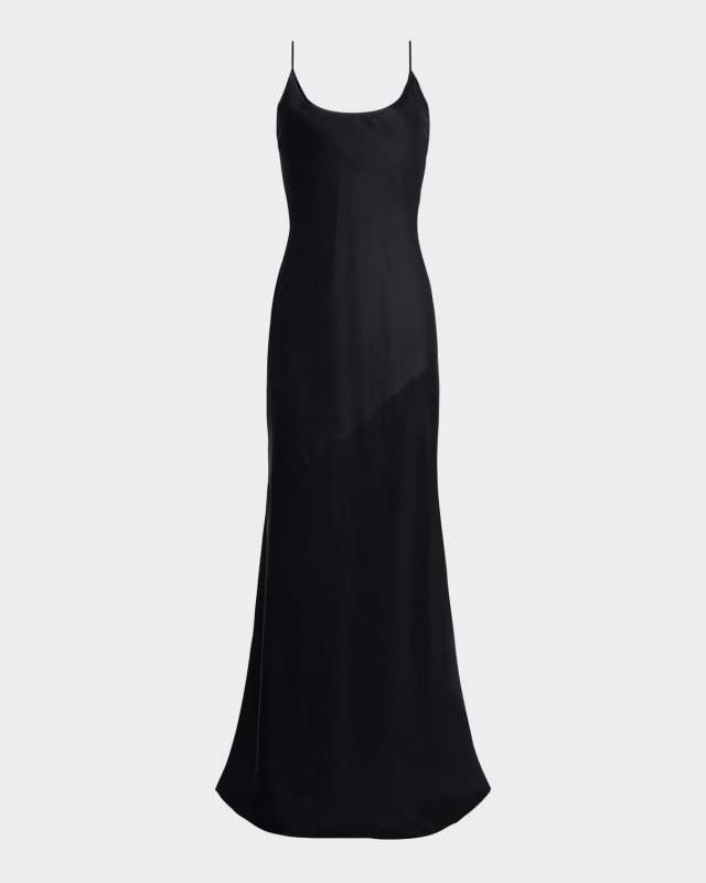 Charmaine U-Neck Silk Gown